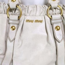 [MIU MIU] VITELLO LUX Ivory 2way Handbag