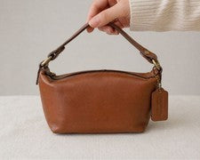 COACH Old Coach Mini Shoulder Bag, Brown Leather #QYBTBO