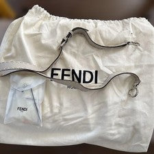 FENDI Medium Selleria Peekaboo White Women #QY2E7A
