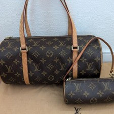 Louis Vuitton Monogram Papillon Handbag with Pouch #QY691S
