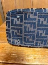 FENDI logo print handbag, Zucca pattern, canvas and leather. #QY2KQM