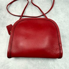 Old Coach Shoulder Bag, Made in USA, Charm, Leather, Red, 9017 #QY3NUG
