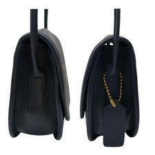 Old COACH Classic Leather Saddle Navy #QY4Y1P