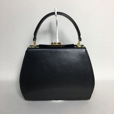 Salvatore Ferragamo Gancini 2-Way Handbag Black Leather Strap #QYHFGK