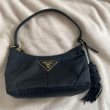 PRADA Black Nylon Handbag with Tassel #QY91DC
