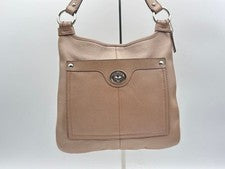 COACH Leather Shoulder Bag (Beige) #QYDXT5