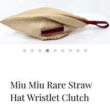 miumiu Miu Miu Hard to Find Straw Hat Clutch Bag archive