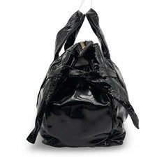 GUCCI Mini Boston Handbag, Gold Hardware, Leather Black #QY60LN