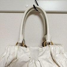 Hard to Find miu miu handbag enamel ivory