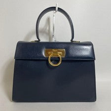 FERRAGAMO 2603-165 Ferragamo 2-Way Handbag, Navy, Gancini #QYGQPA