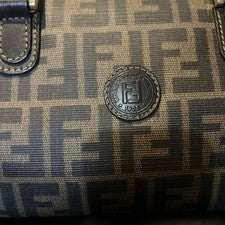 Fendi Zucca Mini Boston Bag Classic Black Logo #QY14IW
