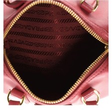 PRADA Lux Boston Pink Mini Handbag #QYC283