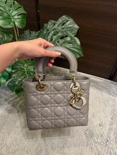 DIOR LADY DIOR MY ABCDIOR Small Bag Gray Women #QYH5VJ