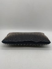 Christian Louboutin LOUBIPOSH NV CLUTCH CALF PARIS Studded Leather Black #QYKKR0
