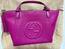GUCCI handbag, pink, with tassel. #QY1XRU
