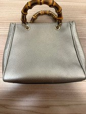 Gucci Bamboo Handbag, Metallic Silver #QYGY0O