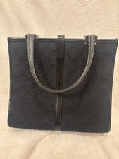 GUCCI GG Canvas Handbag, Black #QYL0J8