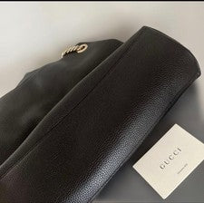 GUCCI SOHO Tote Bag Black Leather Women #QYC0CN
