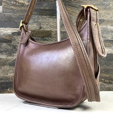 Classic Old Coach Shoulder Bag, Leather, Brown, 9950 #QYC0KH