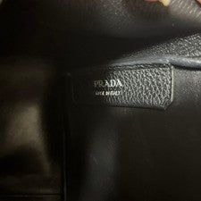 Prada Leather Tote Bag, Black #QYDRFG