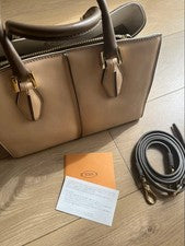 TOD'S Dcube Dbag Tricolor Beige 2-way bag #QY01CO
