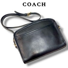 COACH Old Coach Leather Shoulder Bag, Black, Classic #QY6FRH