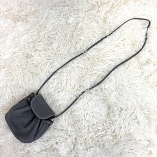 COACH Old Coach drawstring shoulder bag/pouch Gray Leather #QYJ3FP