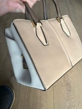 TOD'S Dcube Dbag Tricolor Beige 2-way bag #QY01CO