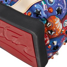Christian Louboutin Explorer Funk Skull Backpack, Multicolor Nylon #QY1ABS