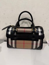 BURBERRY House Check 2-Way Mini Boston Bag #QYEMQS
