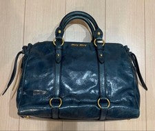 miu miu 2way handbag navy