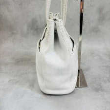 COACH Old Coach Shoulder Bag 2-Way Leather White #QYKL5F