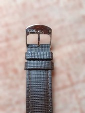 KUOE 90-001 Gold Hands Brown Genuine Leather Strap Japanese-made Watch #QY3FWF