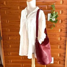 COACH Color: Old Coach Shoulder Bag 101-01 Leather Red #QY2ST5