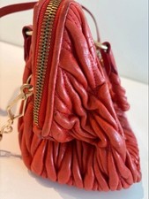 miu miu Miu Miu Matelasse 2way shoulder bag red
