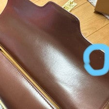 Gucci brown leather handbag with case #QY9WL3