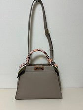 FENDI Peekaboo Medium Dove Grey Greige #QYAYRB