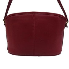 COACH Old Coach Shoulder Bag, Leather, Red, Genuine Leather, Made in USA #QY7B04