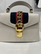 GUCCI White Leather Handbag Shoulder Bag White Spring Outfit #QYH7DP