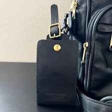 Old Coach Shoulder Bag, Large Capacity, Black Leather, Genuine Leather, #QY25HS