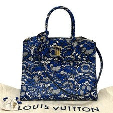 LOUIS VUITTON City Steamer MM LV Flower Lace Leather Handbag #QYCWQZ