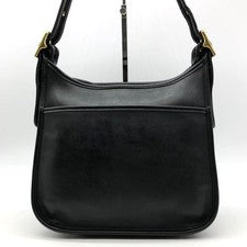 Old Coach Shoulder Bag Matthew Healy Leather Black #QY90GV
