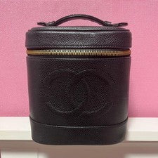CHANEL Caviar Skin Vanity Bag, Black #QY00V2