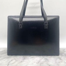 Loewe Classic Tote Bag, Clasp Closure, Fits A4 Size, Leather, Black #QYGAGG