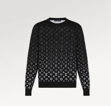 Louis Vuitton Monogram Degrade Crew Neck Knit Sweatshirt L New Unused