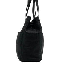 Old Coach 2-way Shoulder Bag, Bucket Style, Leather, Black #QY3FR5