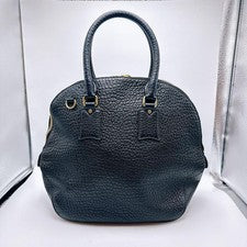 Burberry Leather 2-Way Handbag/Shoulder Bag, Black, Large Capacity #QYH6DZ