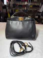 FENDI Peekaboo Medium Black Handbag #QYKLUX