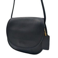 Old COACH Classic Leather Saddle Navy #QY4Y1P