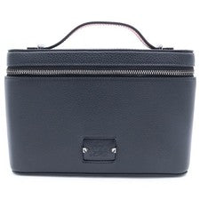 CHRISTIAN LOUBOUTIN Kipi Pouch 2-way Shoulder Bag/Handbag, Black x Red L #QYEKQ7